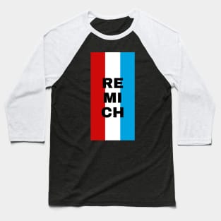 Remich City in Luxembourg Flag Vertical Baseball T-Shirt